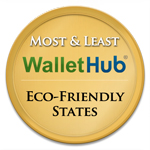 WalletHub most-and-least-eco-friendly-states-badge